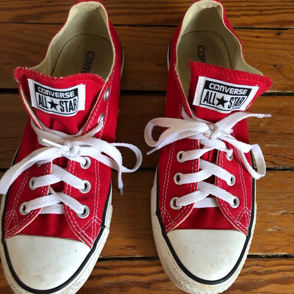Red Converse All Star shoes